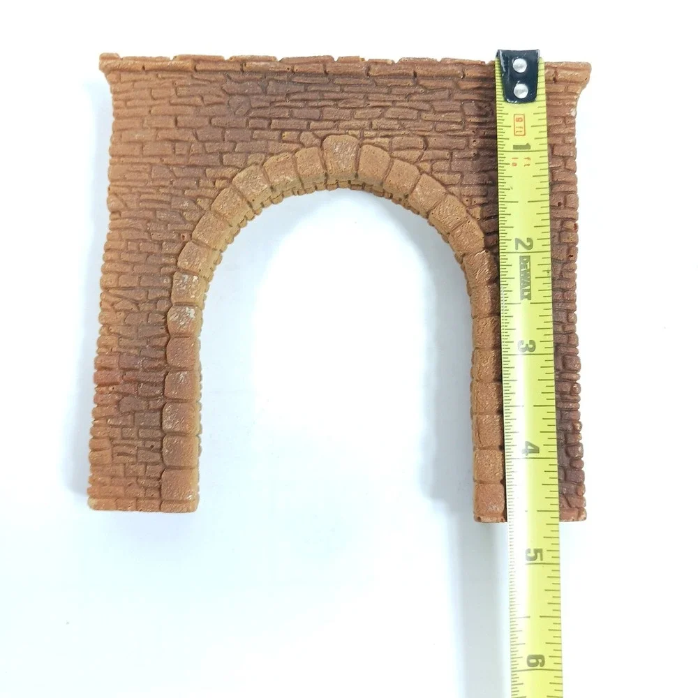 HO Scale Model Train Tunnel Portals and Retaining Wing Walls Stone 7pc Set